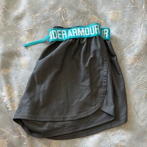 Under Armour Charcoal Skirt with Teal Waistband